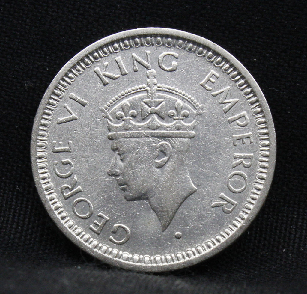 Quarter Rupee 1945 George VI Silver coins
