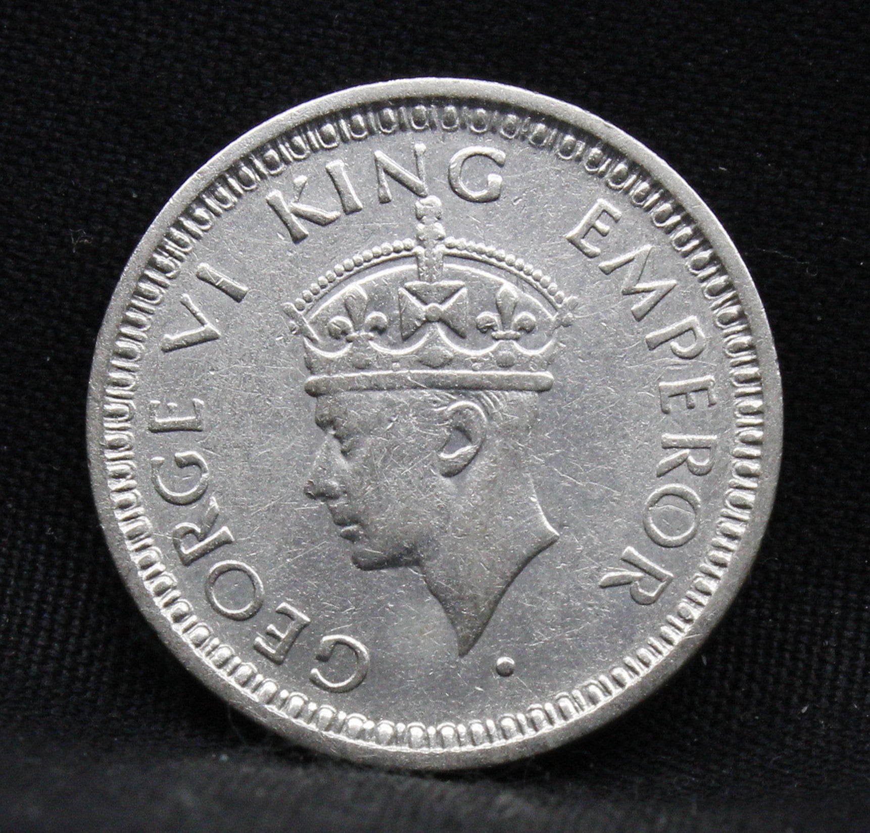 Quarter Rupee 1945 George VI Silver coins