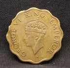 1 Anna 1945 George VI Copper-Nickel coins