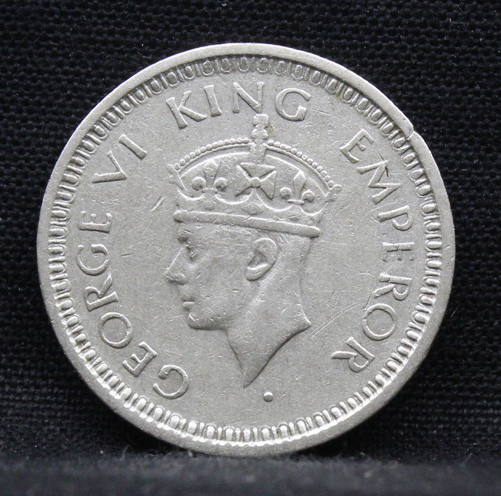 Quarter Rupee 1945 George VI Silver coins