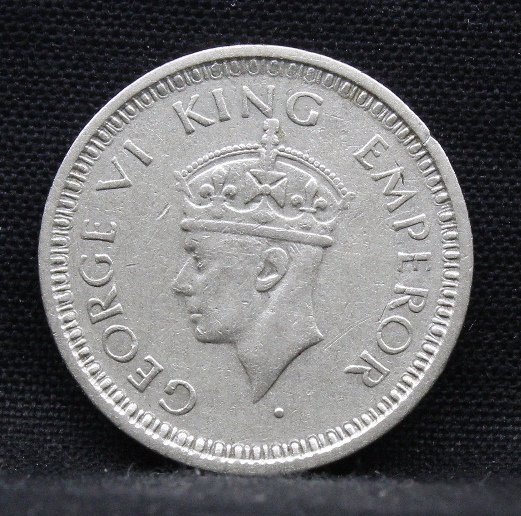 Quarter Rupee 1945 George VI Silver coins