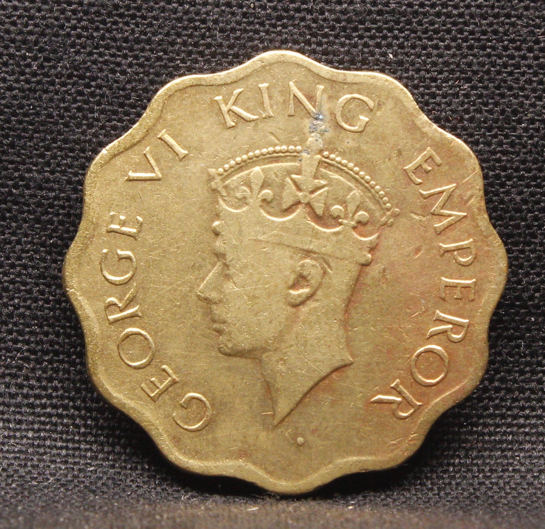 1 Anna 1945 George VI Copper-Nickel coins