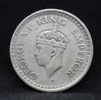 Quarter Rupee 1945 George VI Silver coins