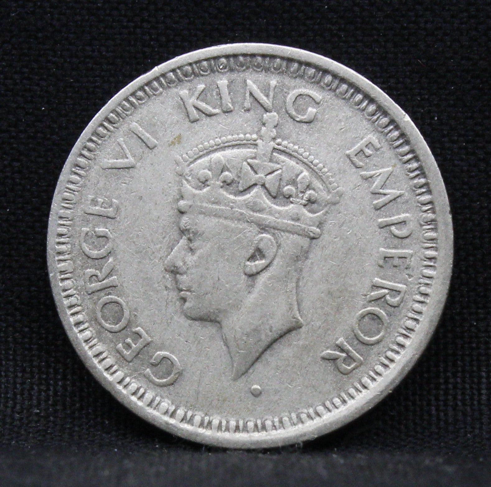 Quarter Rupee 1945 George VI Silver coins