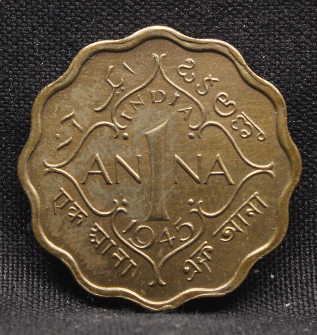 1 Anna 1945 George VI Copper-Nickel coins