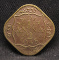 Half Anna 1945 George VI Nickel-Brass coins