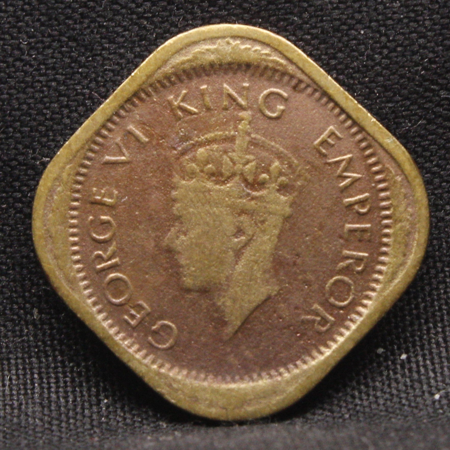 Half Anna 1945 George VI Nickel-Brass coins