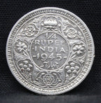 Quarter Rupee 1945 George VI Silver coins