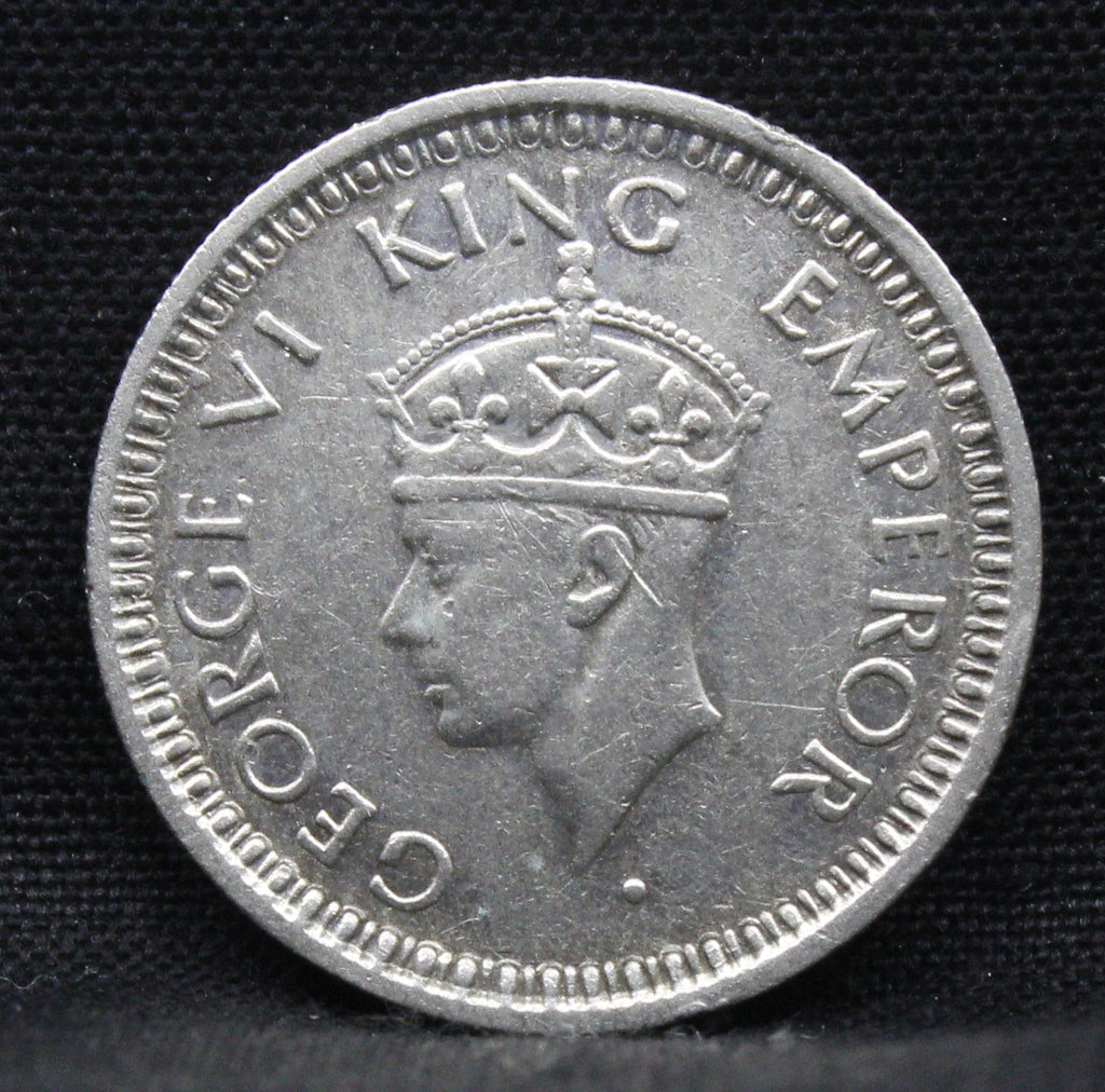 Quarter Rupee 1945 George VI Silver coins