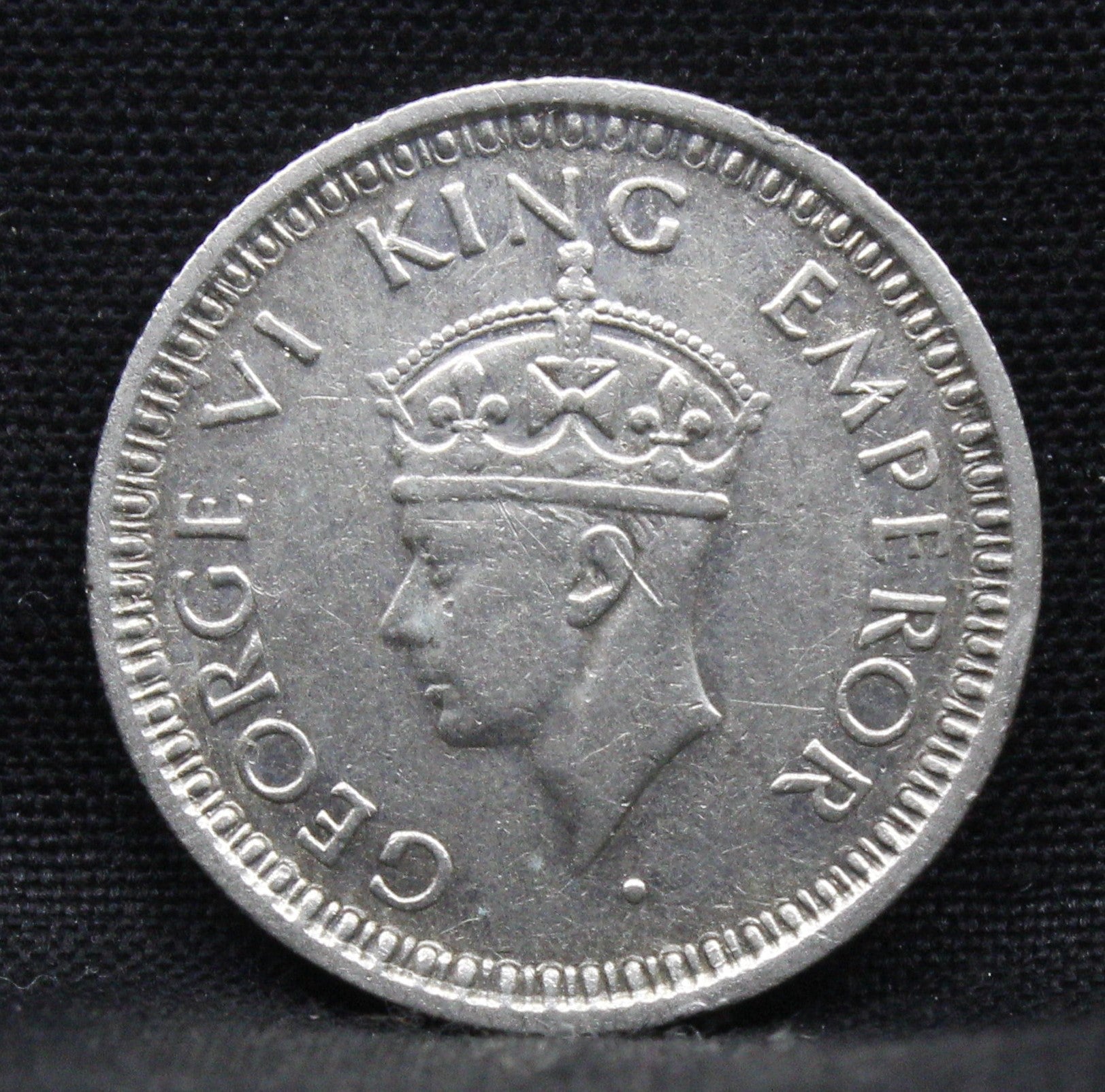 Quarter Rupee 1945 George VI Silver coins