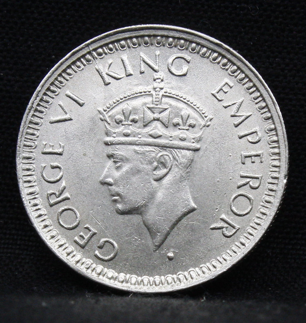 Quarter Rupee 1945 George VI Silver coins