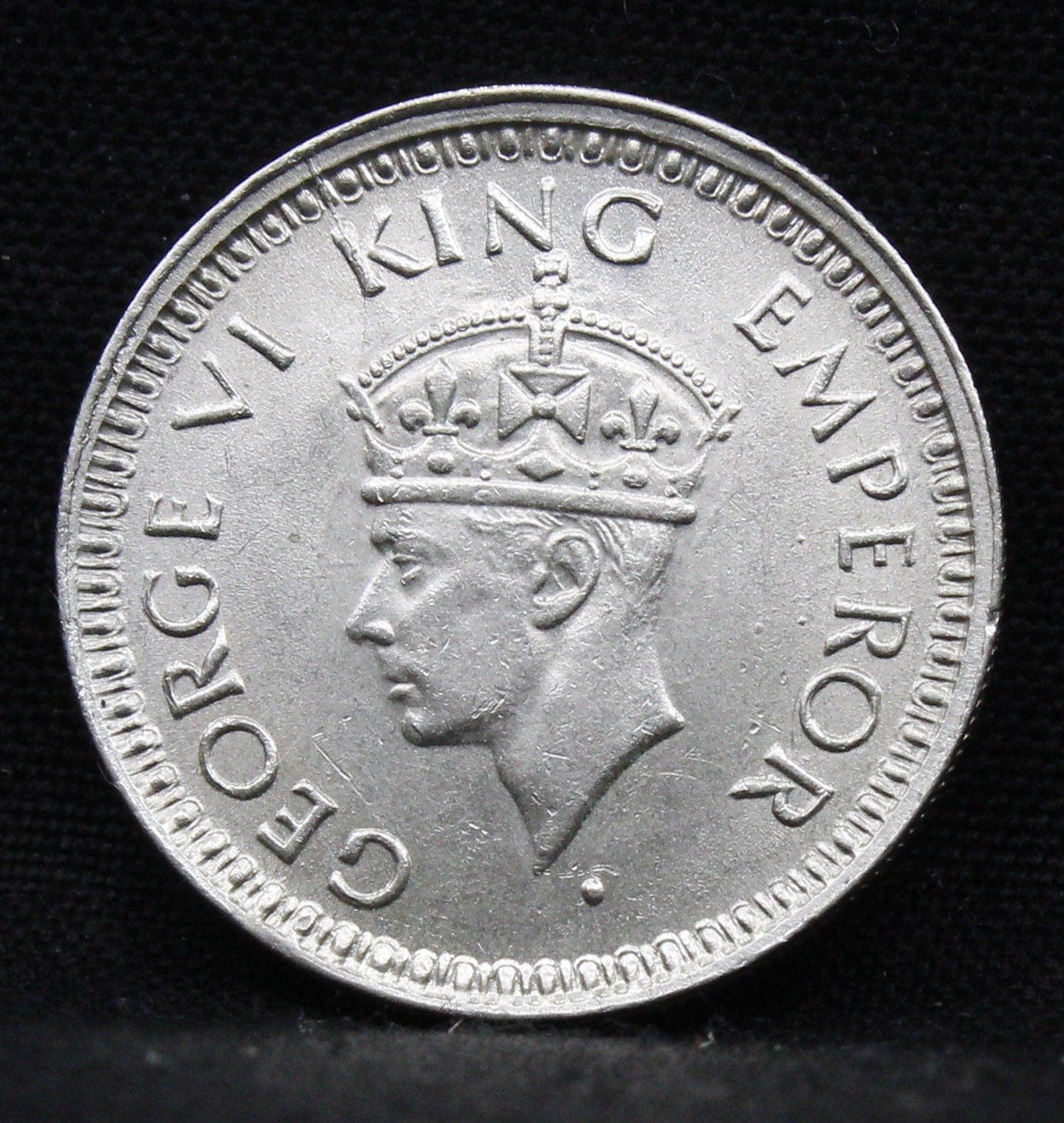 Quarter Rupee 1945 George VI Silver coins