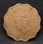 1 Anna 1945 George VI Copper-Nickel coins