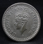 Half Rupee 1945 George VI Silver coins