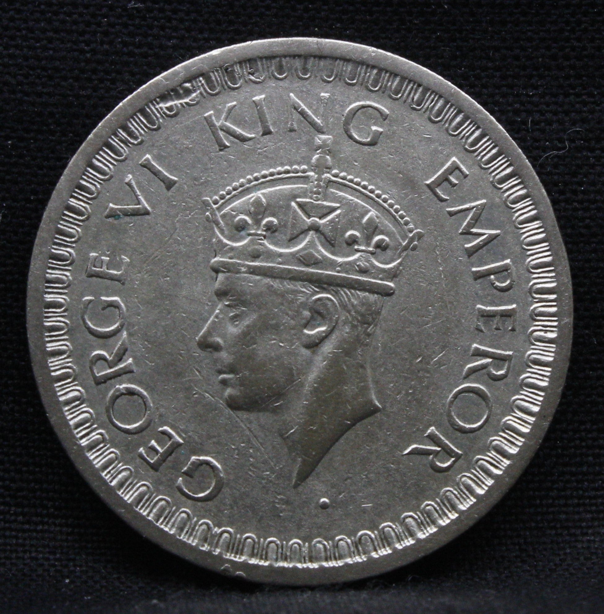 Half Rupee 1945 George VI Silver coins