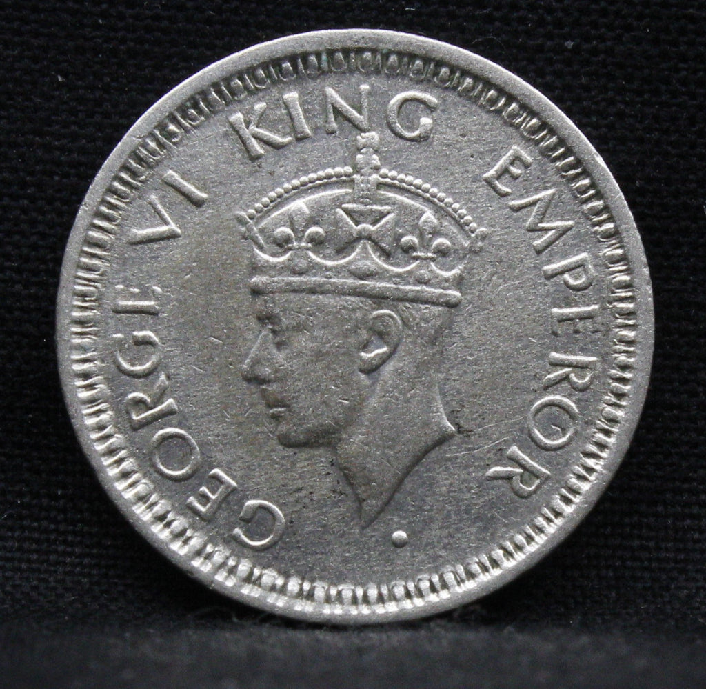 Quarter Rupee 1945 George VI Silver coins