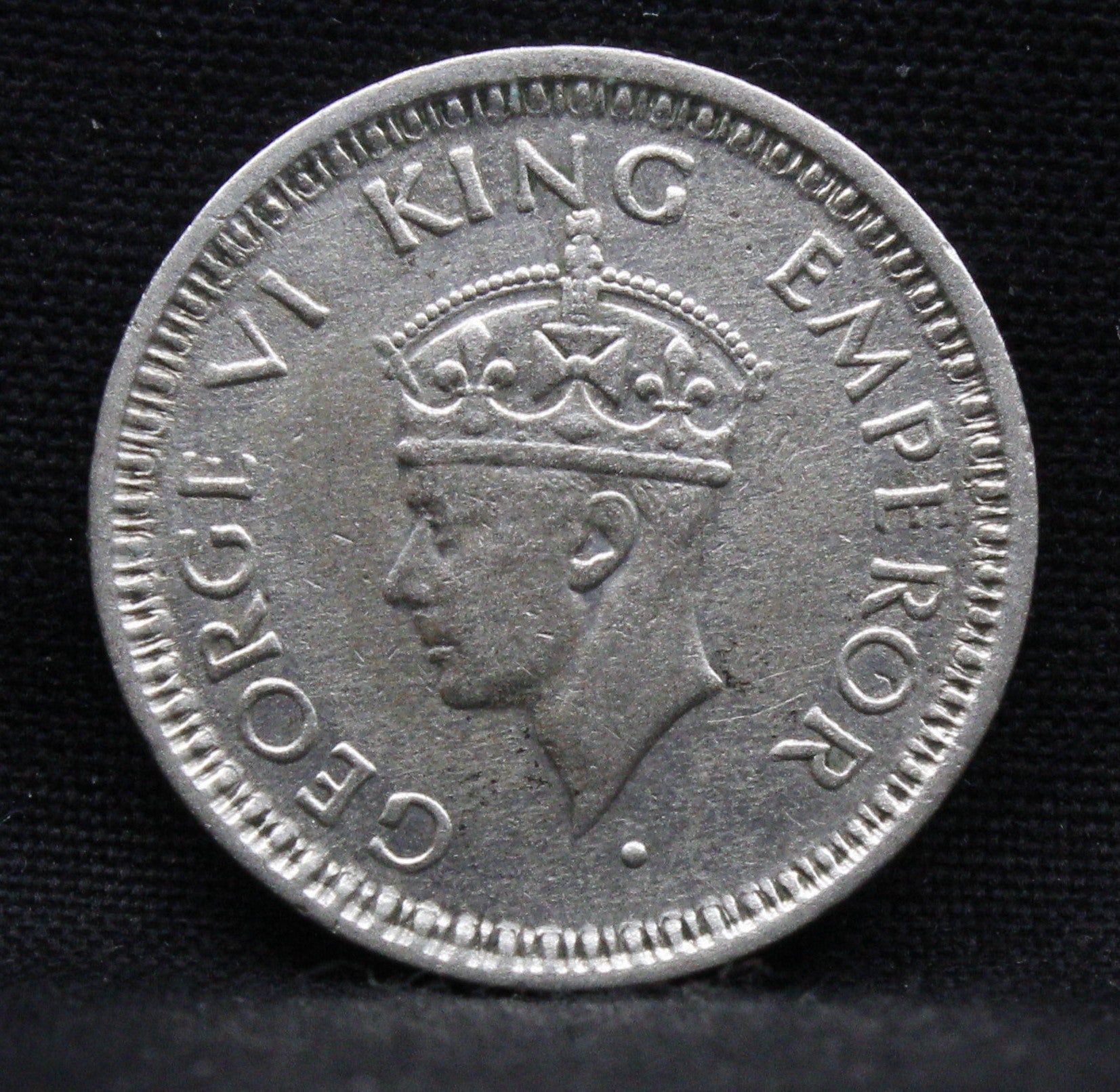 Quarter Rupee 1945 George VI Silver coins