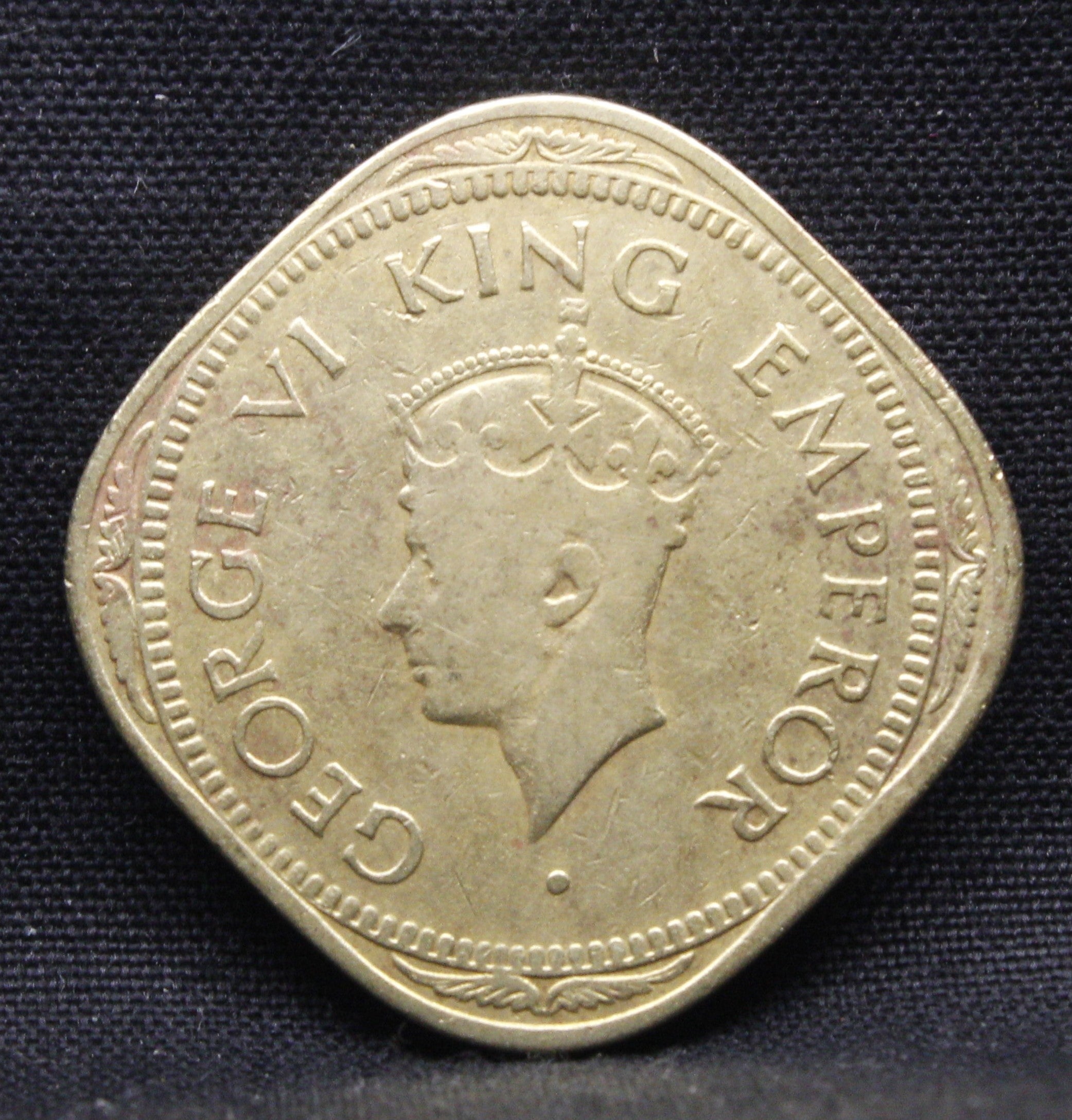 2 Annas 1945 George VI Copper-Nickel coins