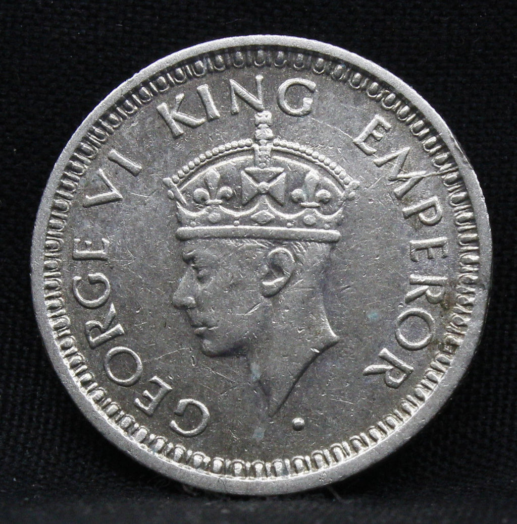 Quarter Rupee 1945 George VI Silver coins