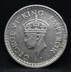 Quarter Rupee 1945 George VI Silver coins