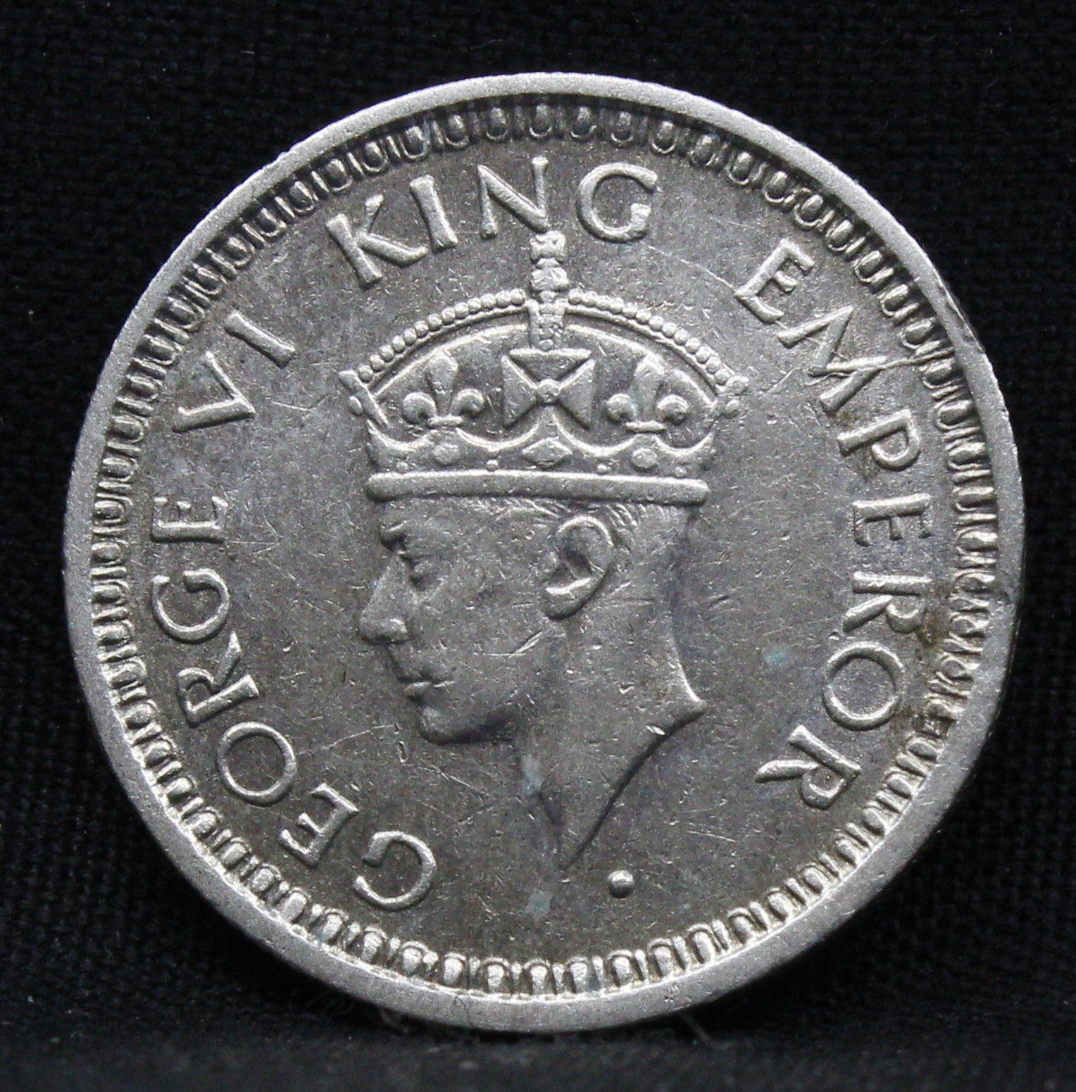 Quarter Rupee 1945 George VI Silver coins