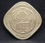 2 Annas 1945 George VI Copper-Nickel coins