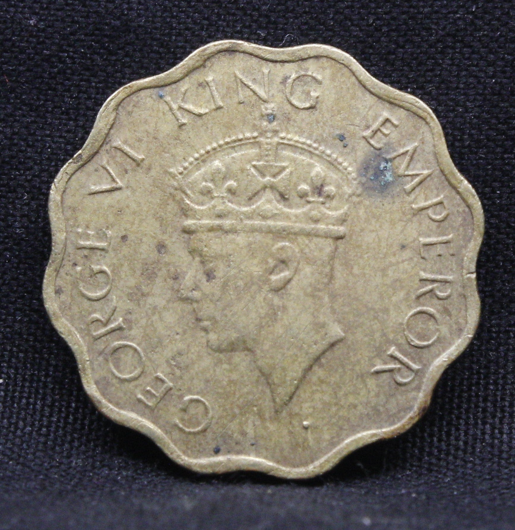 1 Anna 1945 George VI Copper-Nickel coins
