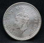 Half Rupee 1945 George VI Silver coins
