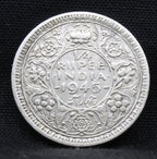 Quarter Rupee 1945 George VI Silver coins
