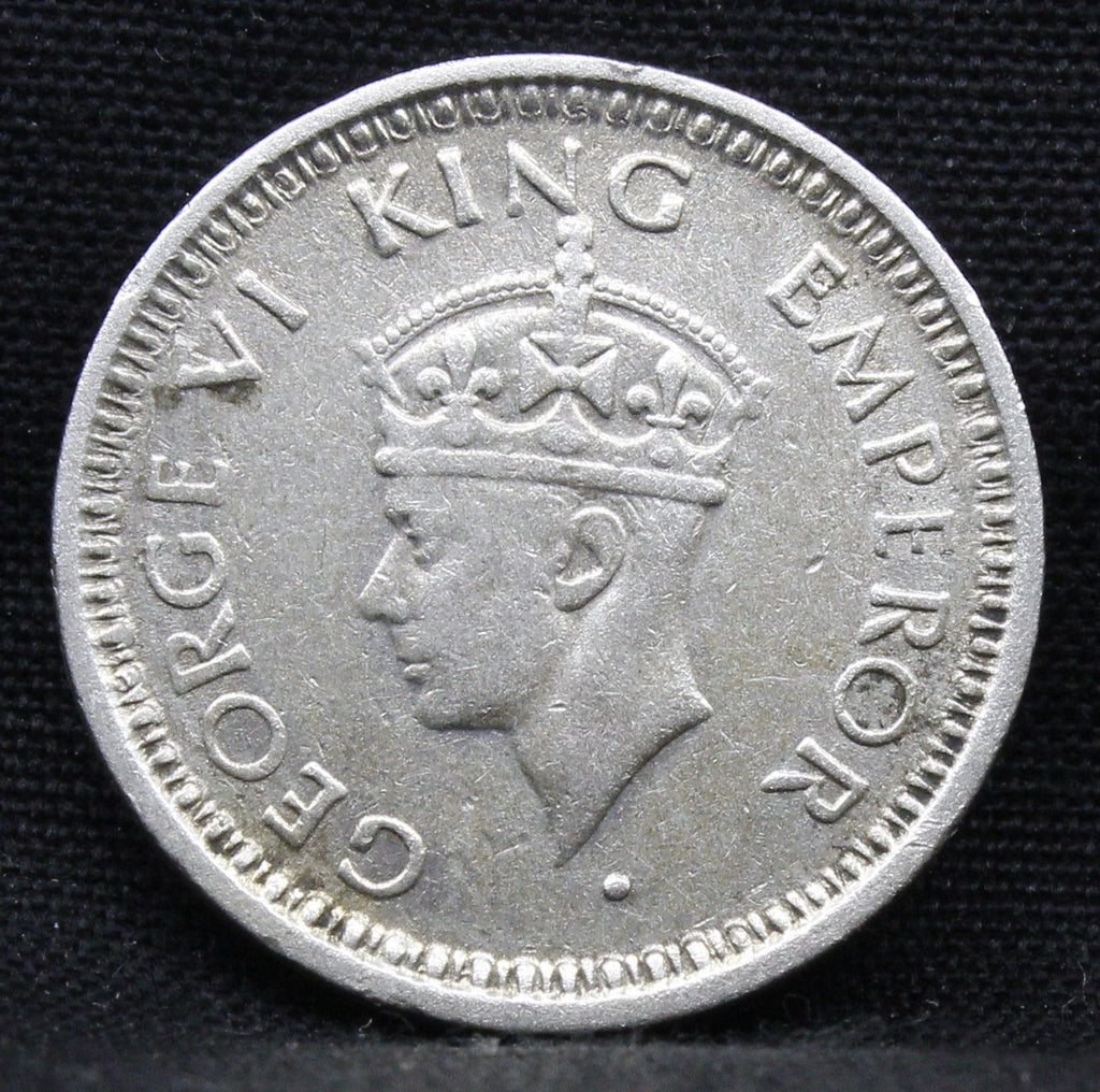 Quarter Rupee 1945 George VI Silver coins