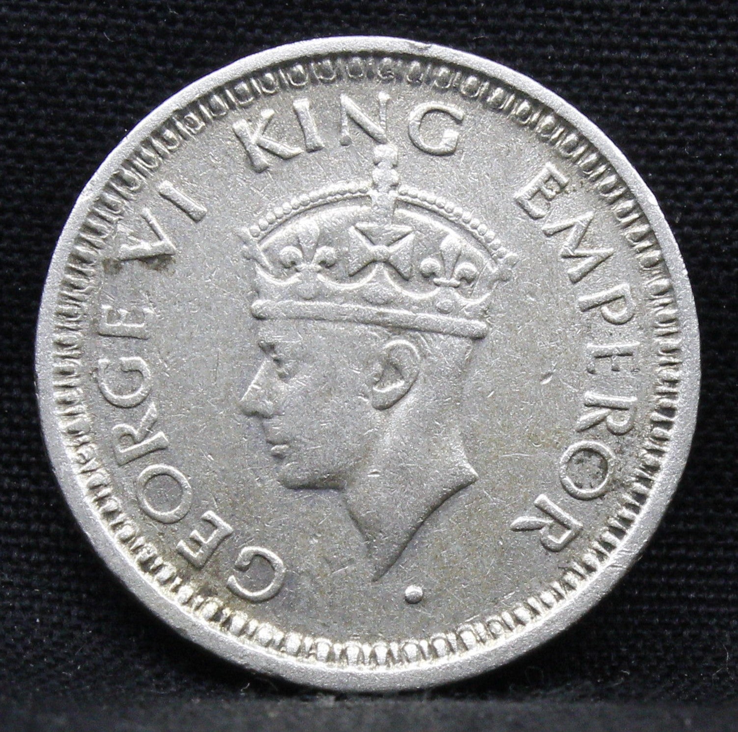 Quarter Rupee 1945 George VI Silver coins