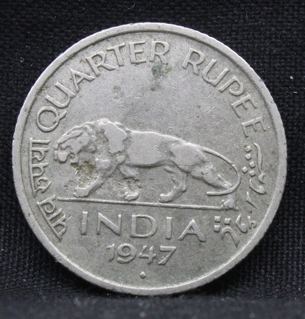 Quarter Rupee 1947 George VI Silver coins