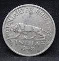 Quarter Rupee 1947 George VI Silver coins
