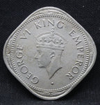 2 Annas 1947 George VI Copper-Nickel coins