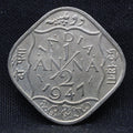 Half Anna 1947 George VI Nickel-Brass coins