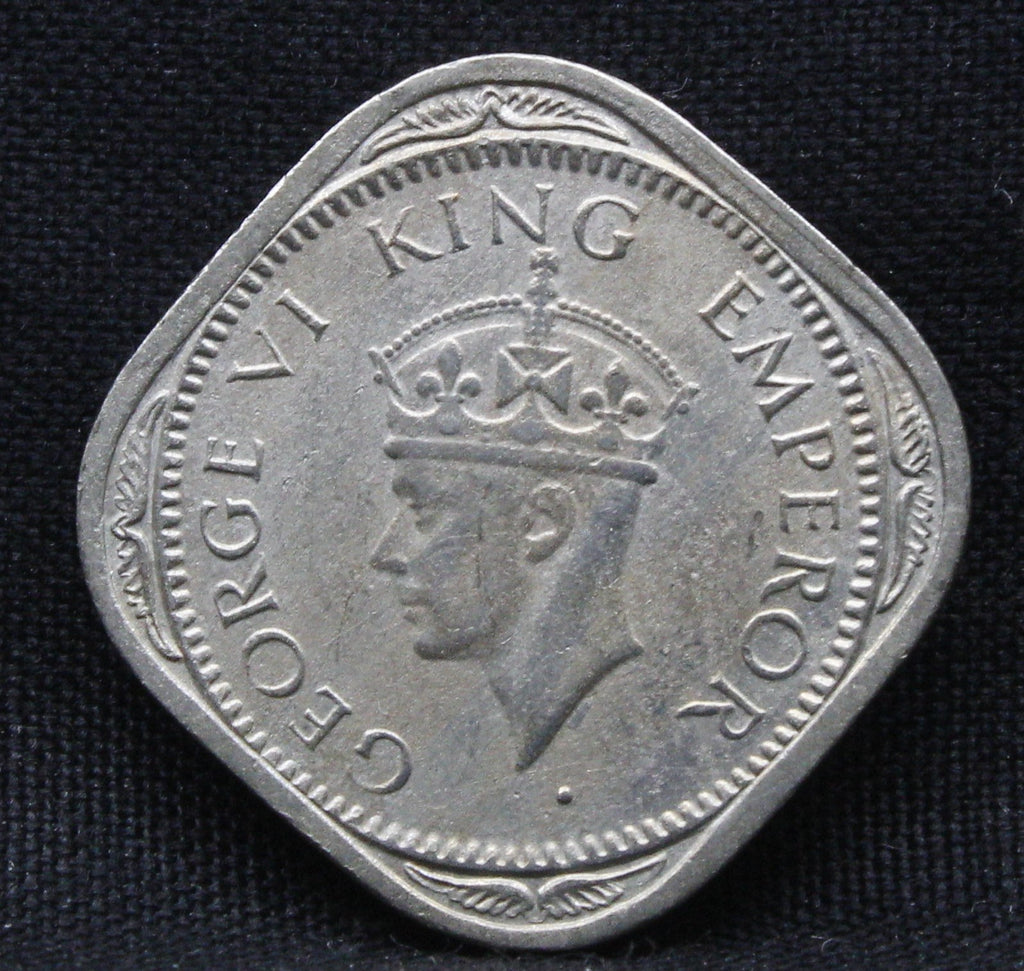 Half Anna 1947 George VI Nickel-Brass coins