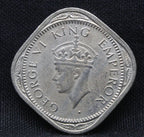 Half Anna 1947 George VI Nickel-Brass coins