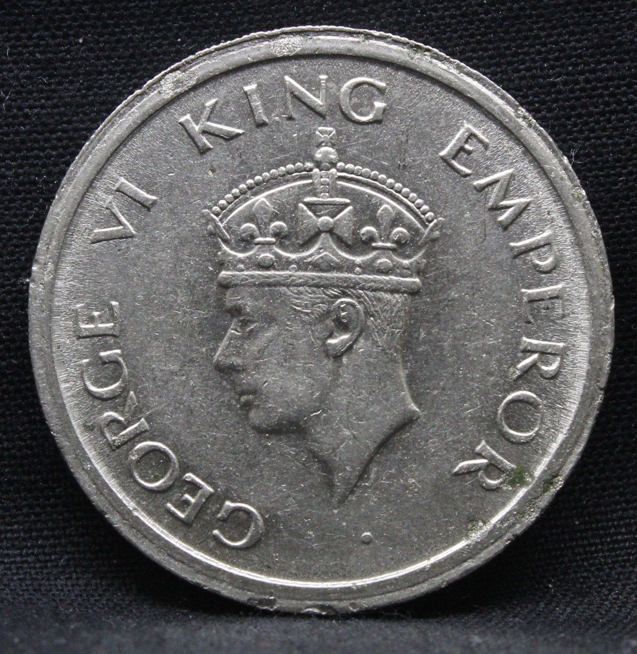 One Rupee 1947 George VI Nickel coins