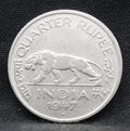 Quarter Rupee 1947 George VI Silver coins