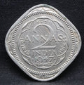 2 Annas 1947 George VI Copper-Nickel coins