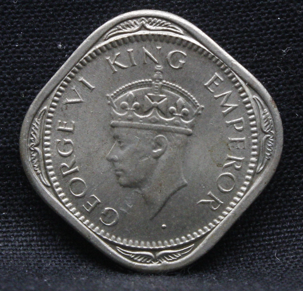 Half Anna 1947 George VI Nickel-Brass coins