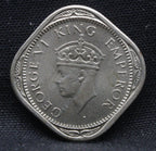 Half Anna 1947 George VI Nickel-Brass coins