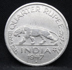 Quarter Rupee 1947 George VI Silver coins