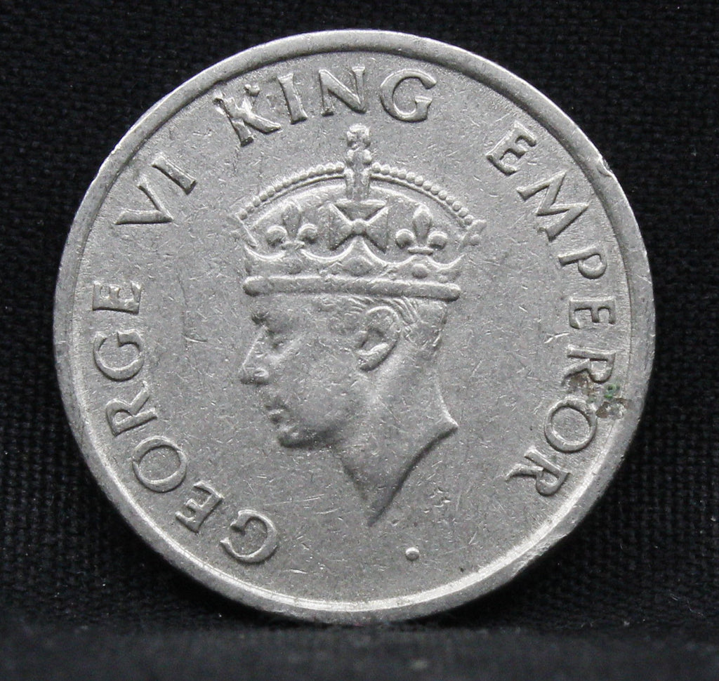 Quarter Rupee 1947 George VI Silver coins