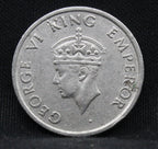 Quarter Rupee 1947 George VI Silver coins