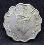 1 Anna 1947 George VI Copper-Nickel coins