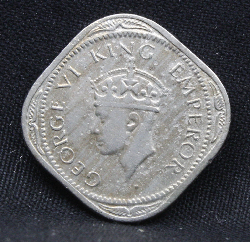 Half Anna 1947 George VI Nickel-Brass coins