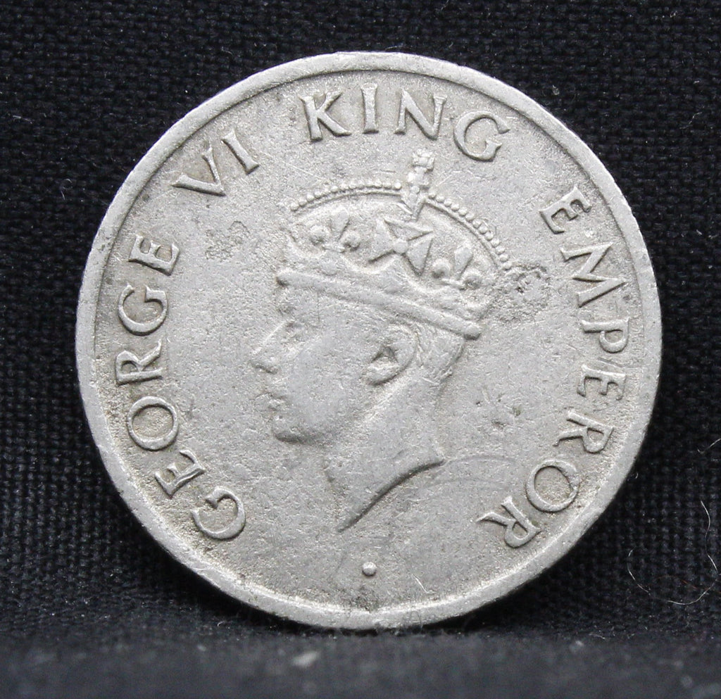 Quarter Rupee 1947 George VI Silver coins