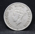 Quarter Rupee 1947 George VI Silver coins