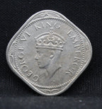 Half Anna 1947 George VI Nickel-Brass coins